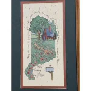 D Morgan Framed Print He's Always There Spiritual Poem 1994 Scenic Path Home